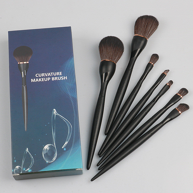 Small Waist Makeup Brush Set with High-Gloss Black Imitation Squirrel Fur - Suit for Flawless Fun small waist makeup