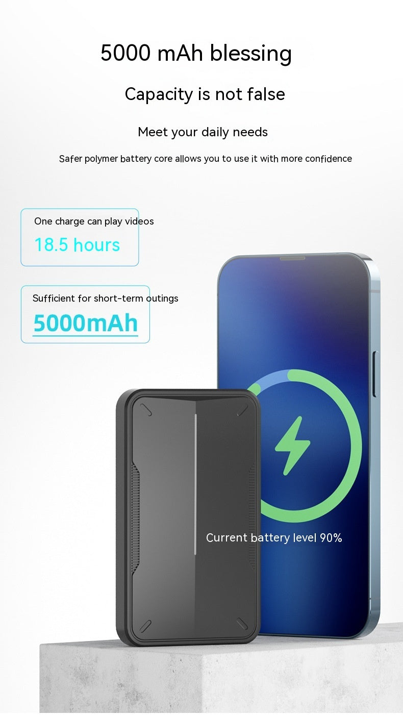 Smart Fast Charge Wireless Electrical Magnetic Digital - Smart Fast Charge Wireless Power Bank 5000mAh