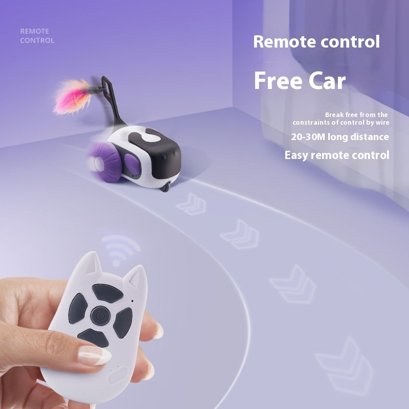 Smart Funny Cat Remote Control Car Toy for Kids in Purple or Blue Plastic - Teleplus remote control smart funny cat car