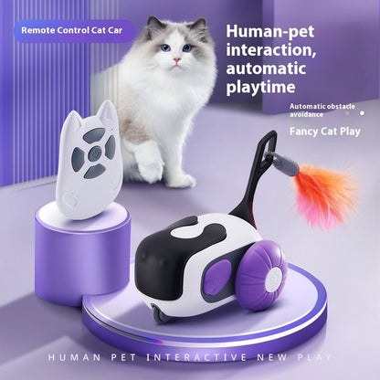 Smart Funny Cat Remote Control Car Toy for Kids in Purple or Blue Plastic - Teleplus remote control smart funny cat car