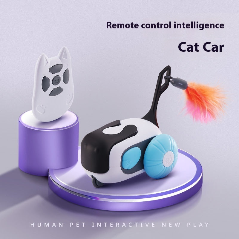 Smart Funny Cat Remote Control Car Toy for Kids in Purple or Blue Plastic - Teleplus remote control smart funny cat car