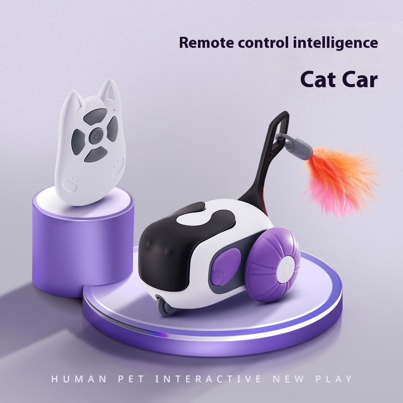 Smart Funny Cat Remote Control Car Toy for Kids in Purple or Blue Plastic - Teleplus remote control smart funny cat car