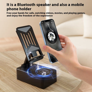 Smart Rotating Mobile Phone Holder with Bluetooth Speaker and Power Bank - Teleplus smart rotating mobile phone bracket