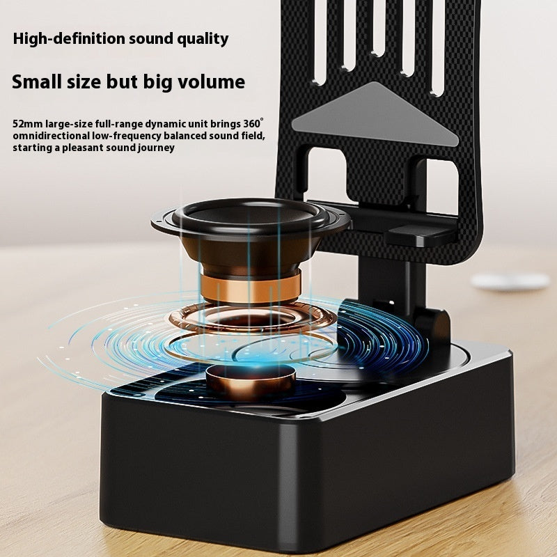 Smart Rotating Mobile Phone Holder with Bluetooth Speaker and Power Bank - Teleplus smart rotating mobile phone bracket