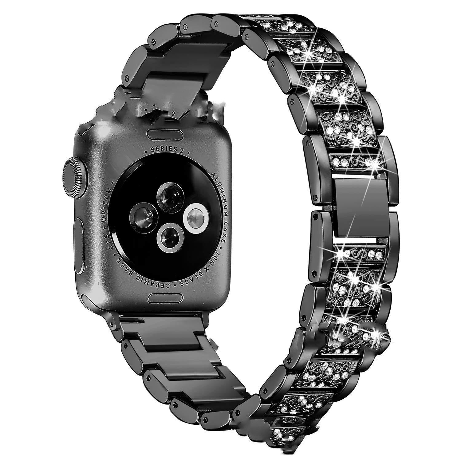 Smart Watch Diamond Three Beads Full Solid Chain Strap - smart watch diamond solid chain strap