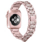 Smart Watch Diamond Three Beads Full Solid Chain Strap - smart watch diamond solid chain strap