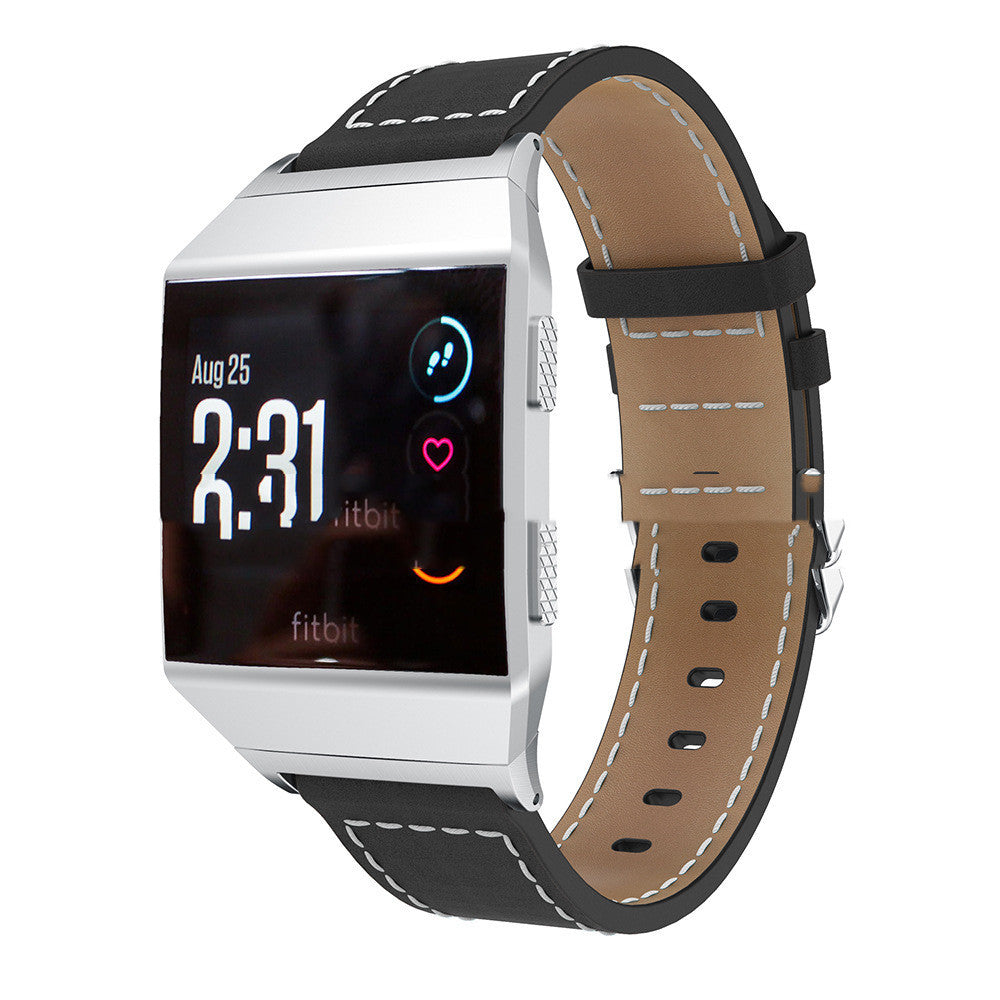 Smart Watch Pointed White Line Leather Strap - Smart Watch Pointed White Line Leather Strap Accessory