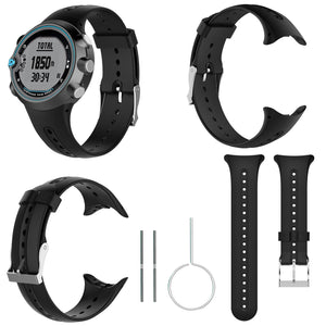 Smart Watch Silicone Strap for Garmin Swim Black Compatible with - Teleplus simple smart watch silicone strap