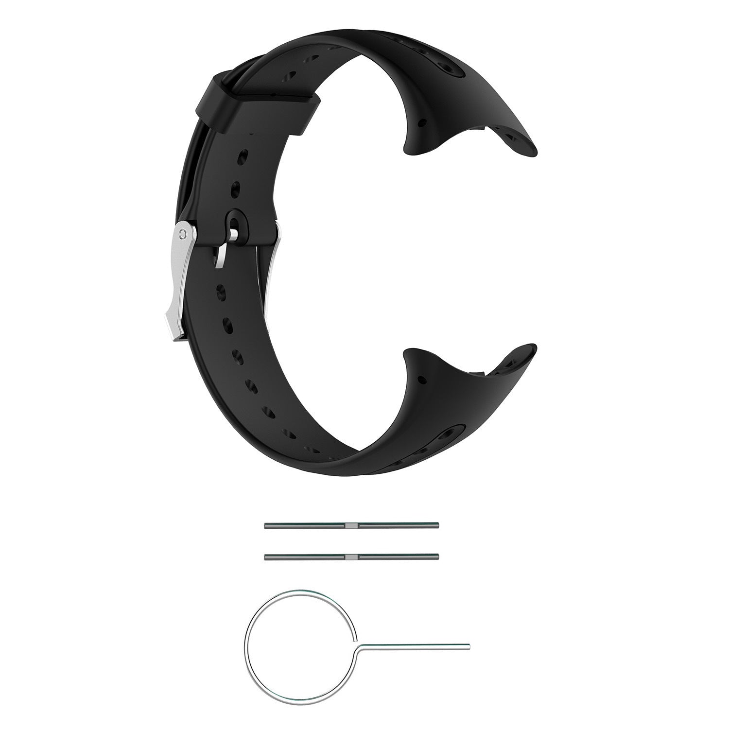 Smart Watch Silicone Strap for Garmin Swim Black Compatible with - Teleplus simple smart watch silicone strap