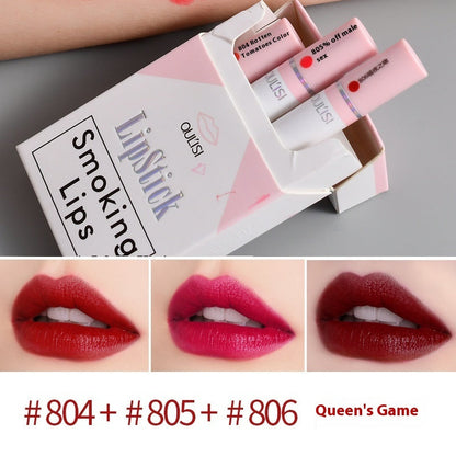 Smoke Tube Lipstick Kit Women Velvet Set 3 Pieces - smoke tube lipstick kit women