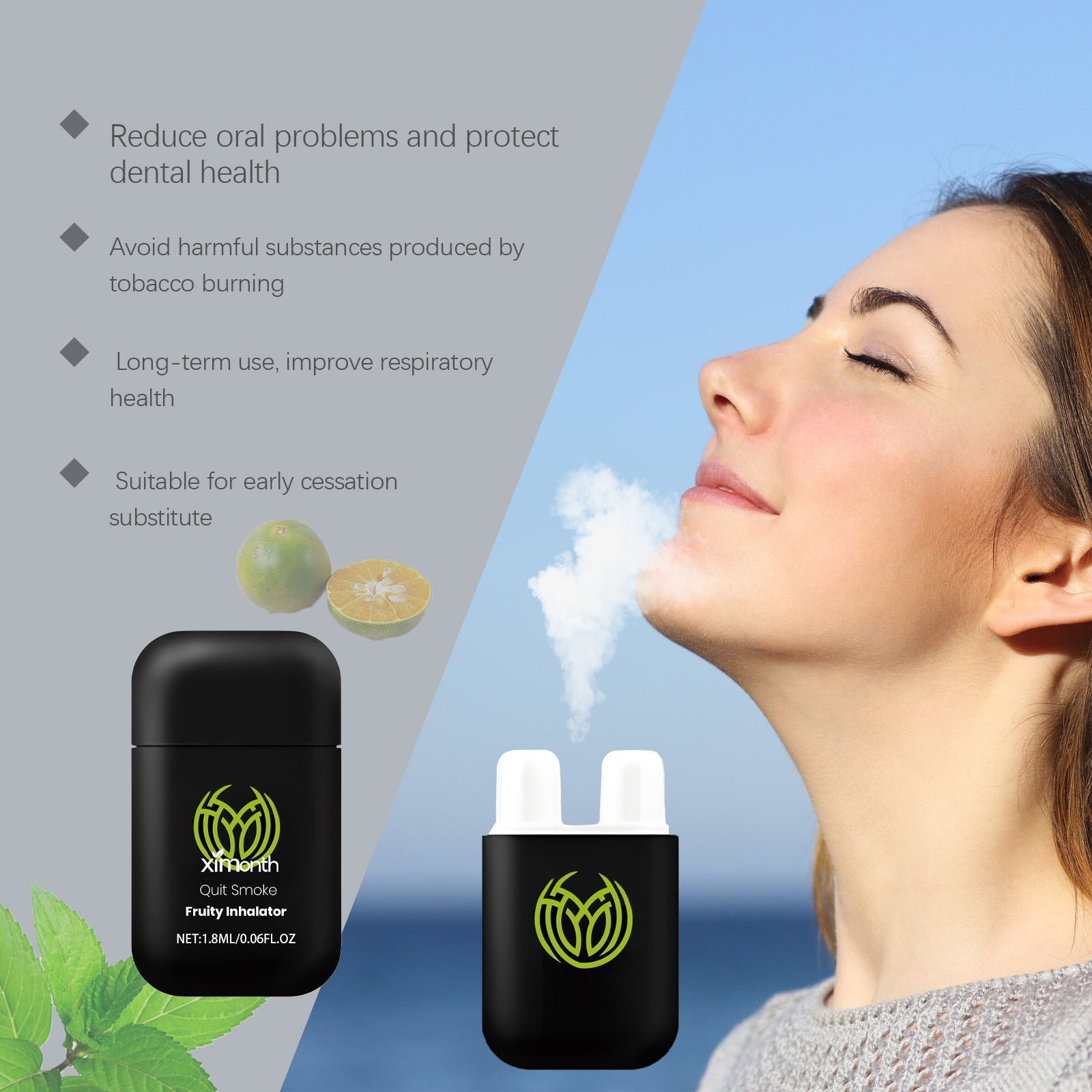 Smoking Cessation Nasal Aspirator for Double Hole Nose Auxiliary Quit - Teleplus smoking cessation nasal double hole