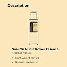 Snail Mucin Power Essence Moisturiser 100ml Snail Mucin Essence Repairing Hyaluronic Acid Essence Hydrating Serum