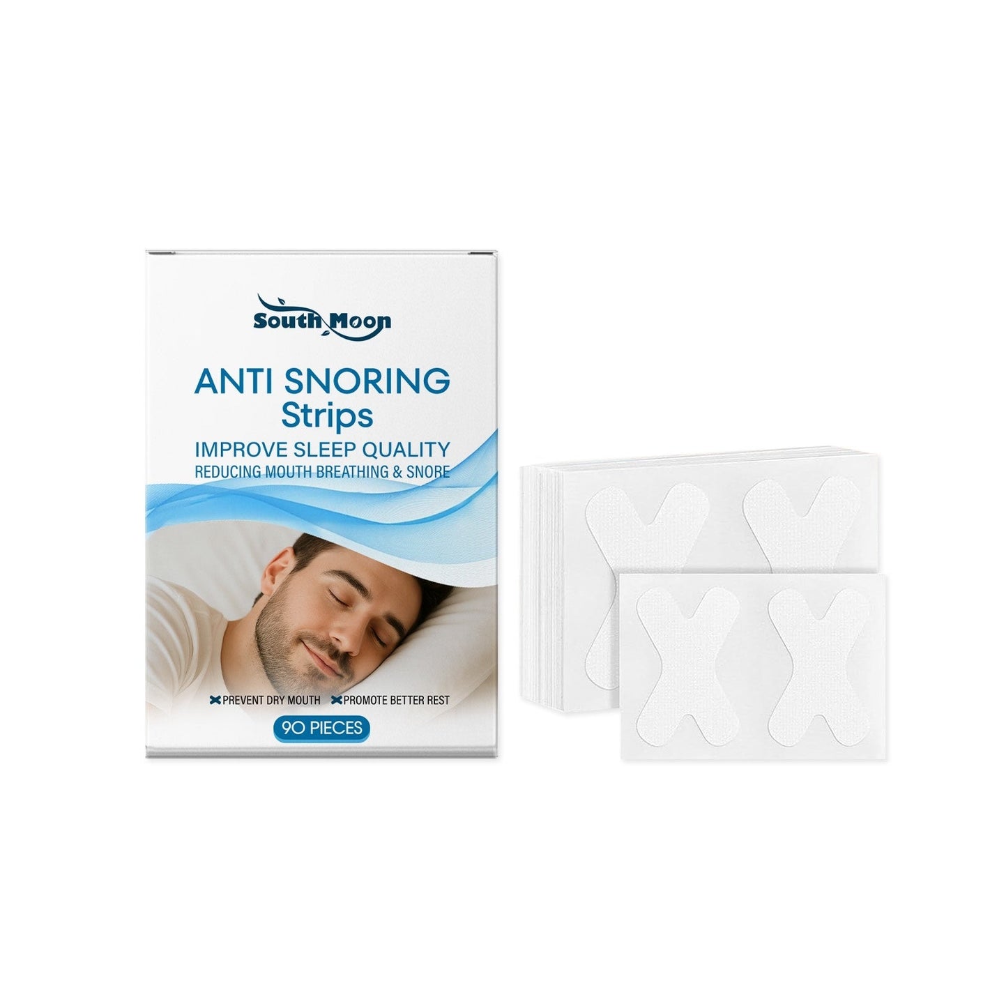 Snoring Relief Stickers with Natural Ingredients 90 Pieces - Teleplus snoring relief stickers