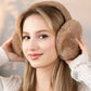 Soft Brown Plush Foldable Earmuffs – Cold Weather Protective Ear Warmers