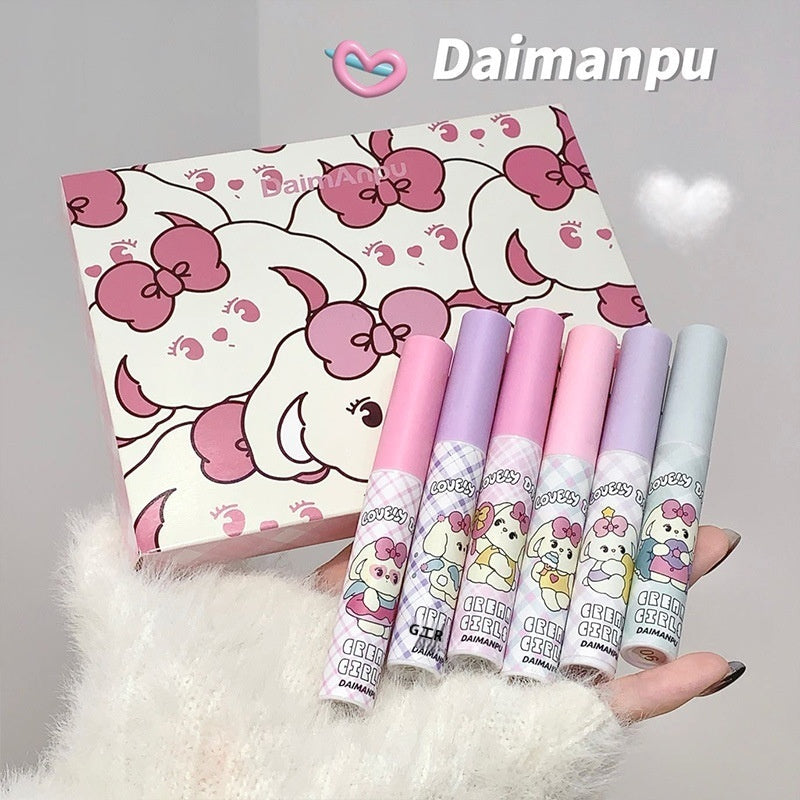 Soft Cute Rabbit Lip Glaze Set Discoloration Resistant Complexion Improvement - Teleplus soft cute rabbit lip glaze