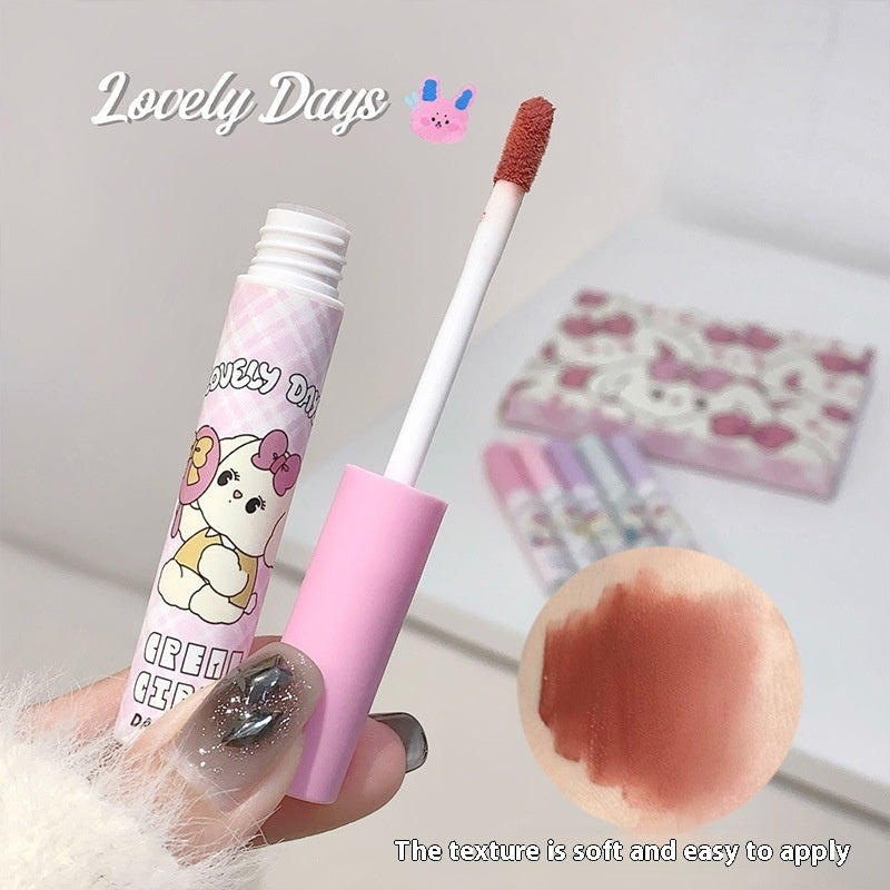Soft Cute Rabbit Lip Glaze Set Discoloration Resistant Complexion Improvement - Teleplus soft cute rabbit lip glaze