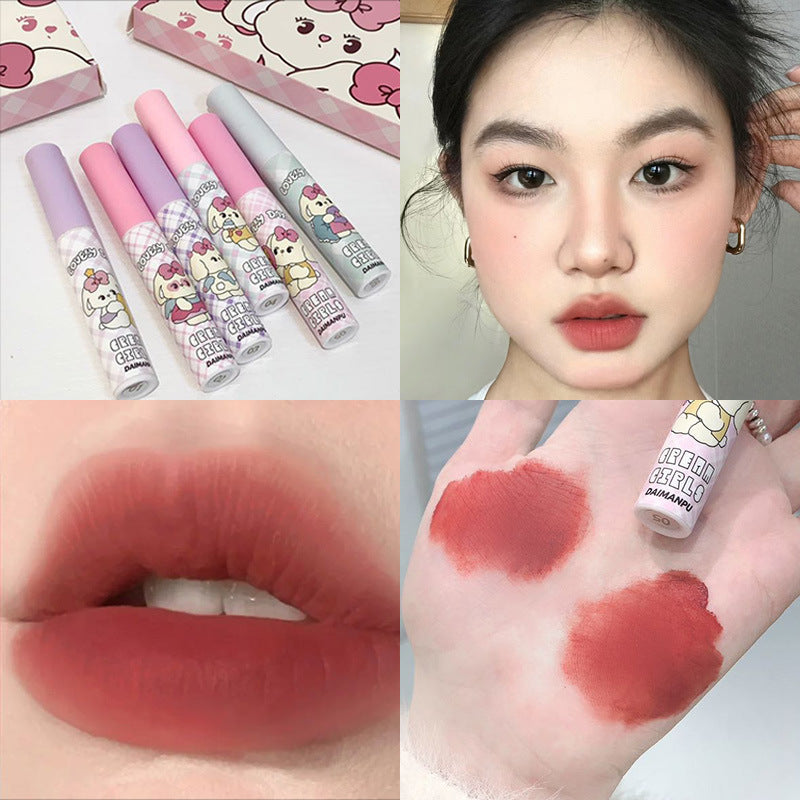 Soft Cute Rabbit Lip Glaze Set Discoloration Resistant Complexion Improvement - Teleplus soft cute rabbit lip glaze