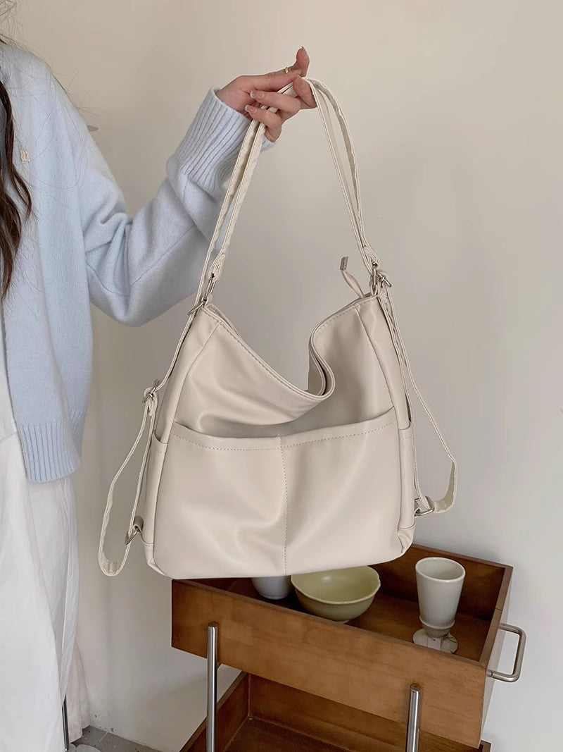 Soft Leather Large Capacity Commuter Multifunctional Bag for Daily - Teleplus Use soft leather large capacity commuter