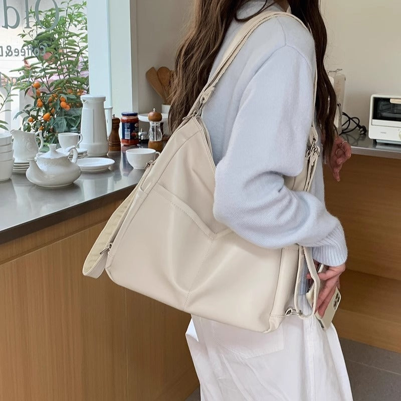 Soft Leather Large Capacity Commuter Multifunctional Bag for Daily - Teleplus Use soft leather large capacity commuter