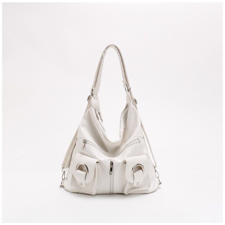 Soft Leather Shoulder Bag with Crossbody Style and Multiple Storage Pockets - soft leather shoulder crossbody bag