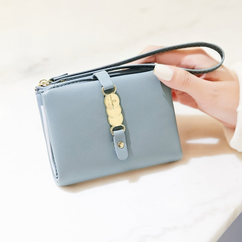 Soft Leather Wallet with Sewing Line in Multiple Colors for United States Markets - Trendy Wallets Your Chic Chaos