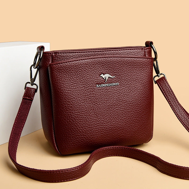 Soft PU Leather Bucket Suitcase Backpack with Phone Pocket Multiple Colors - Teleplus