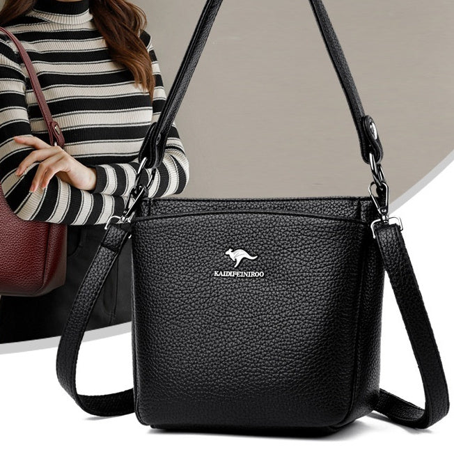 Soft PU Leather Bucket Suitcase Backpack with Phone Pocket Multiple Colors - Teleplus