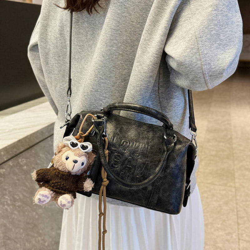 Soft PU Leather Crossbody Shoulder Bag with Zipper for Women Travel Purse - Teleplus