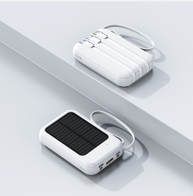 Solar Charging Unit With Cable Camping Portable Large Capacity Mobile Power Supply - Solar Charging Unit Large Capacity