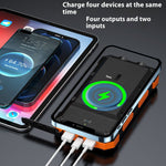 Solar Magnetic Wireless Charger Power Bank 20000 MA Outdoor Lighting Waterproof - Solar Magnetic Wireless Charger Power