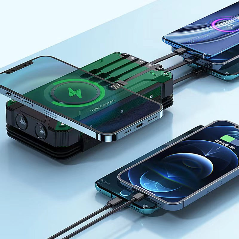 Solar Power Bank 20000mAh Portable Charger USB Battery Pack Fast Charging - Teleplus