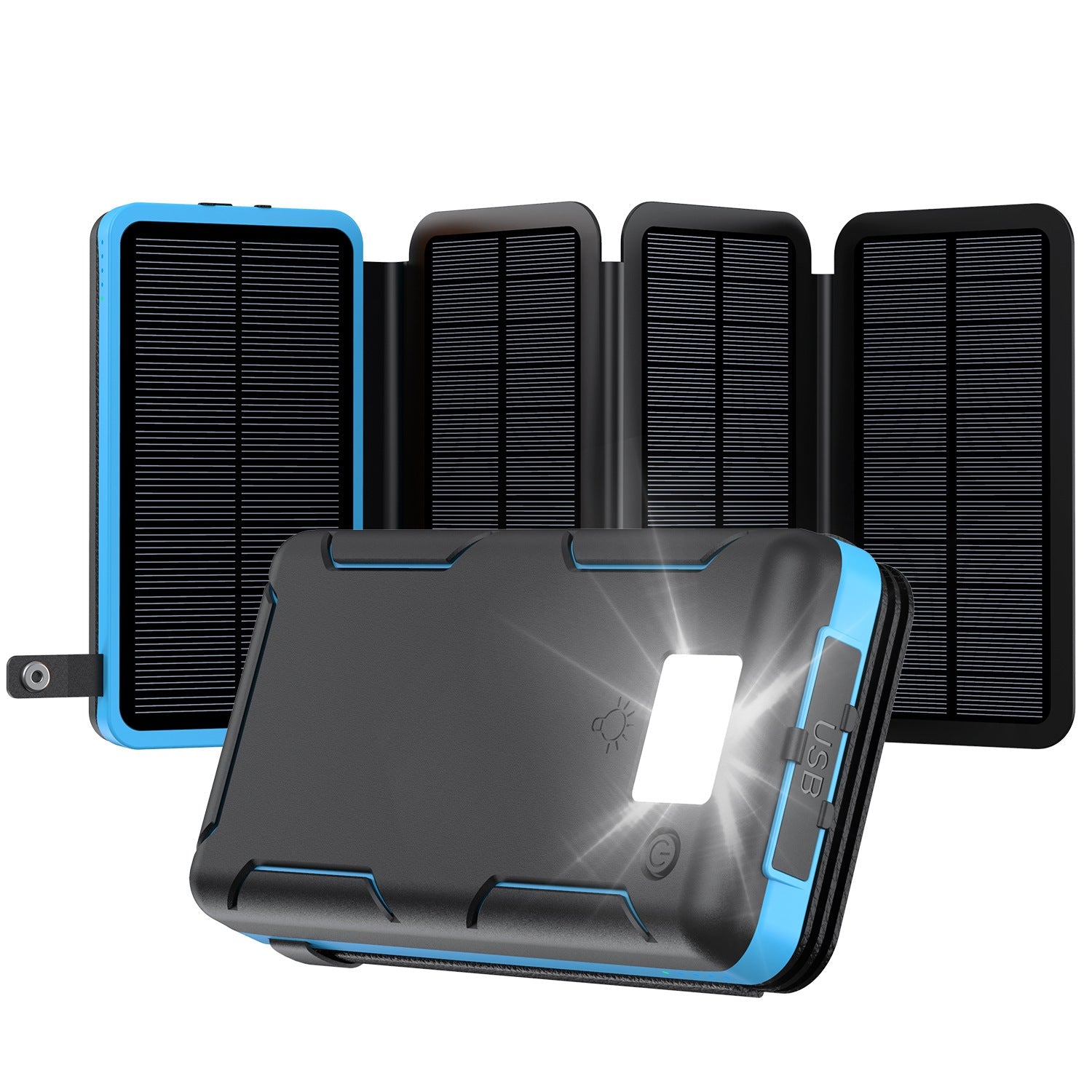 Solar Power Bank 25000mAh Portable Charger USB Battery Pack for Mobile Devices - Teleplus