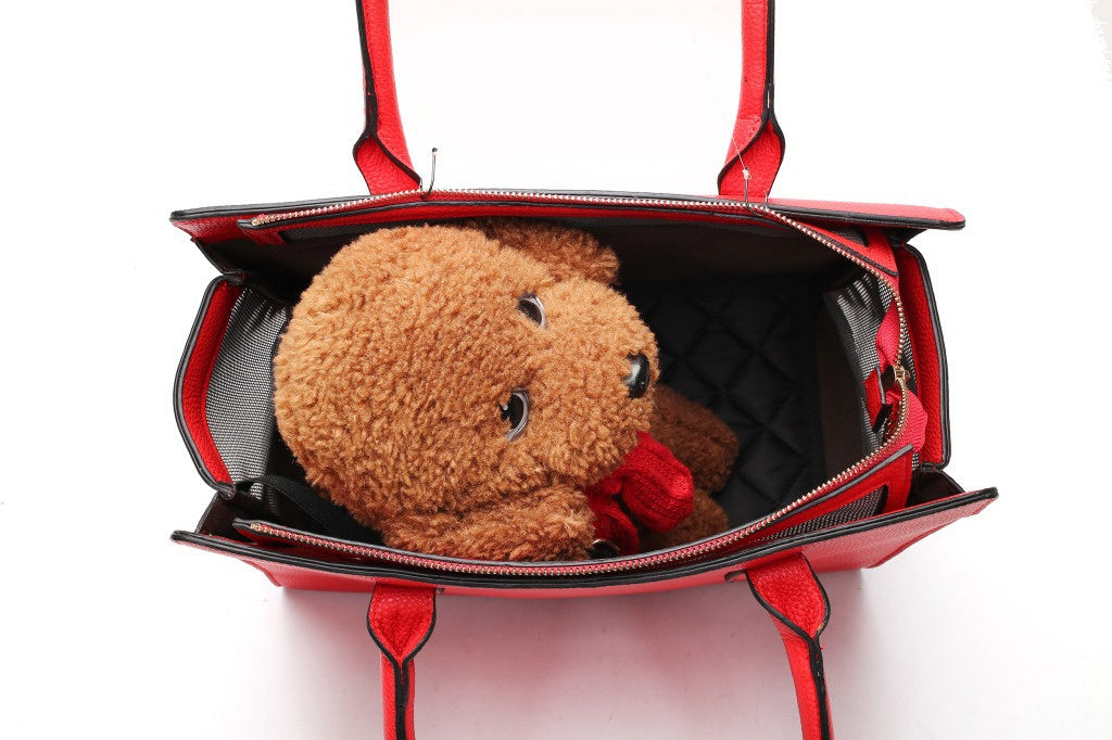 Solid Black Geometric Pet Outdoor Portable Bag with Breathable Mesh for Cats - Teleplus geometric pet outdoor portable