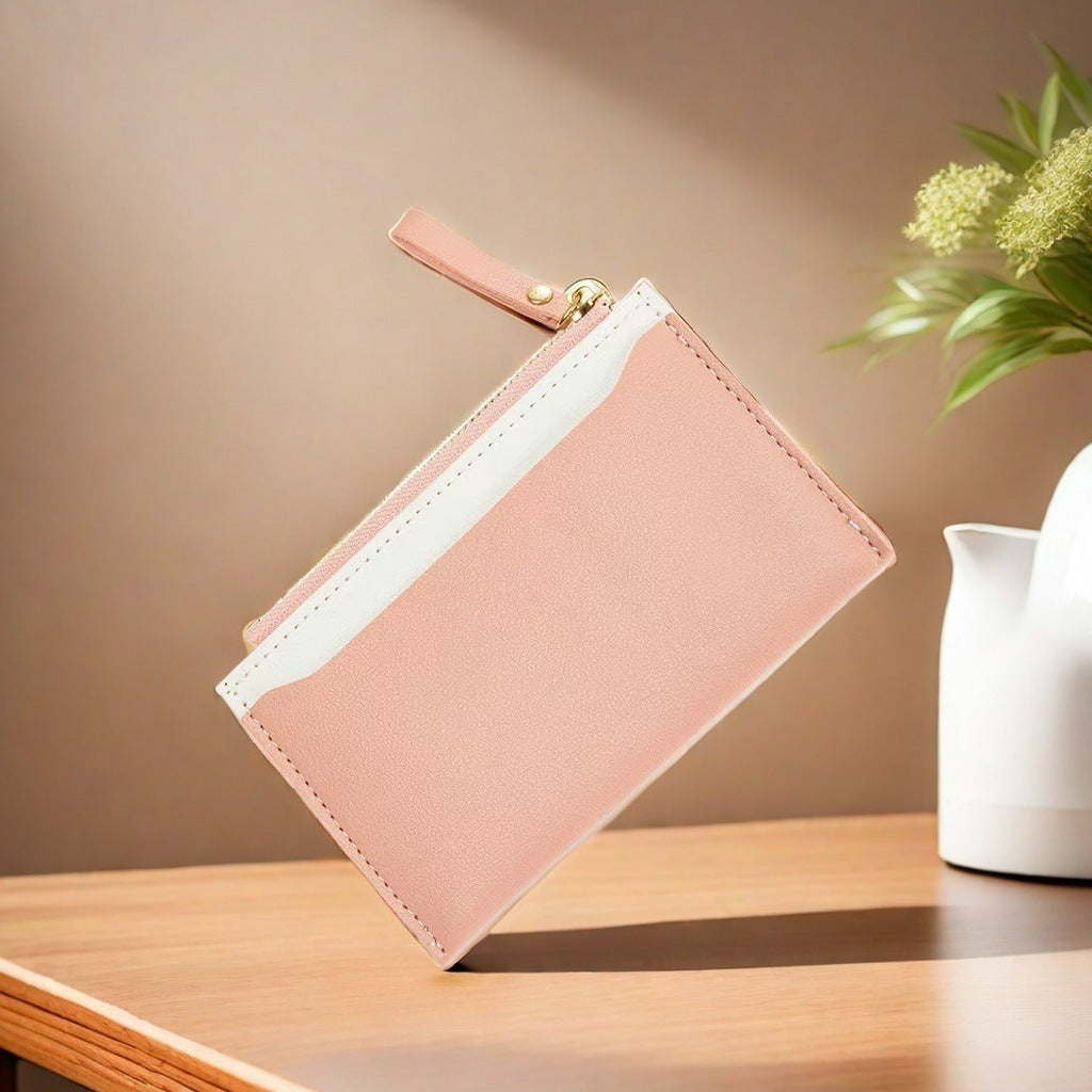 Solid Color Anti-Theft Card Wallet with Nylon Lining in Multiple Colors