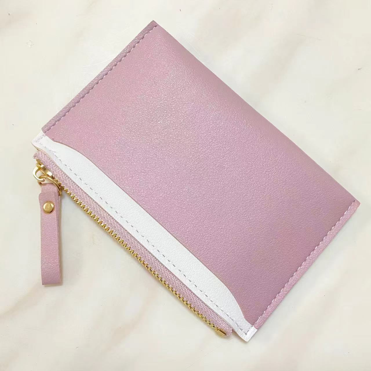 Solid Color Anti-Theft Card Wallet with Nylon Lining in Multiple Colors