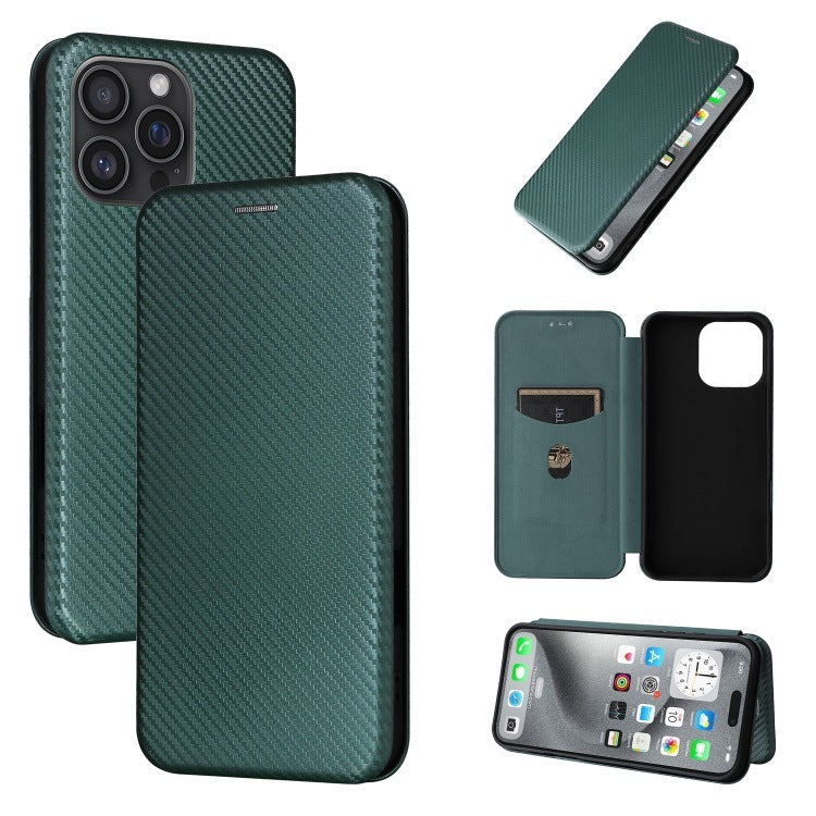 Solid Color Carbon Leather Flip Phone Case in Multiple Colors - Style Your with Fiber carbon fiber flip solid color