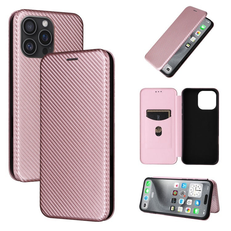 Solid Color Carbon Leather Flip Phone Case in Multiple Colors - Style Your with Fiber carbon fiber flip solid color
