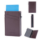 Solid Color Card Holder with Resistant PU Leather for Men and Women - Teleplus solid color card holder resistant pu