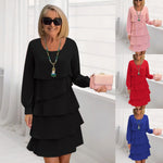 Solid Color Casual Skirt Dress for Office and Daily Wear - Teleplus