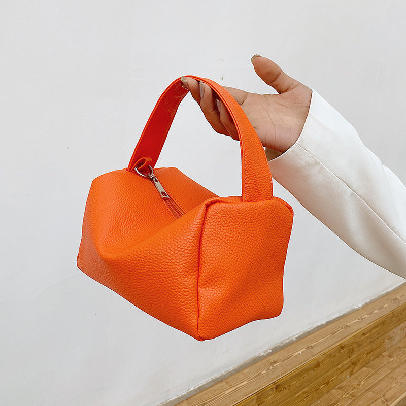 Solid Color Chain Hand Bag with Soft Polyester Cotton Finish - Teleplus chain hand bag