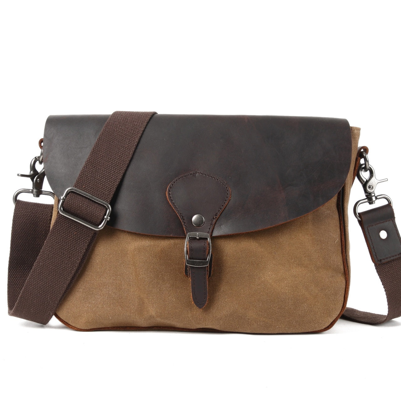 Solid Color Crossbody Shoulder Bag Waterproof Wear-Resistant Canvas - Teleplus for Men crossbody shoulder bag