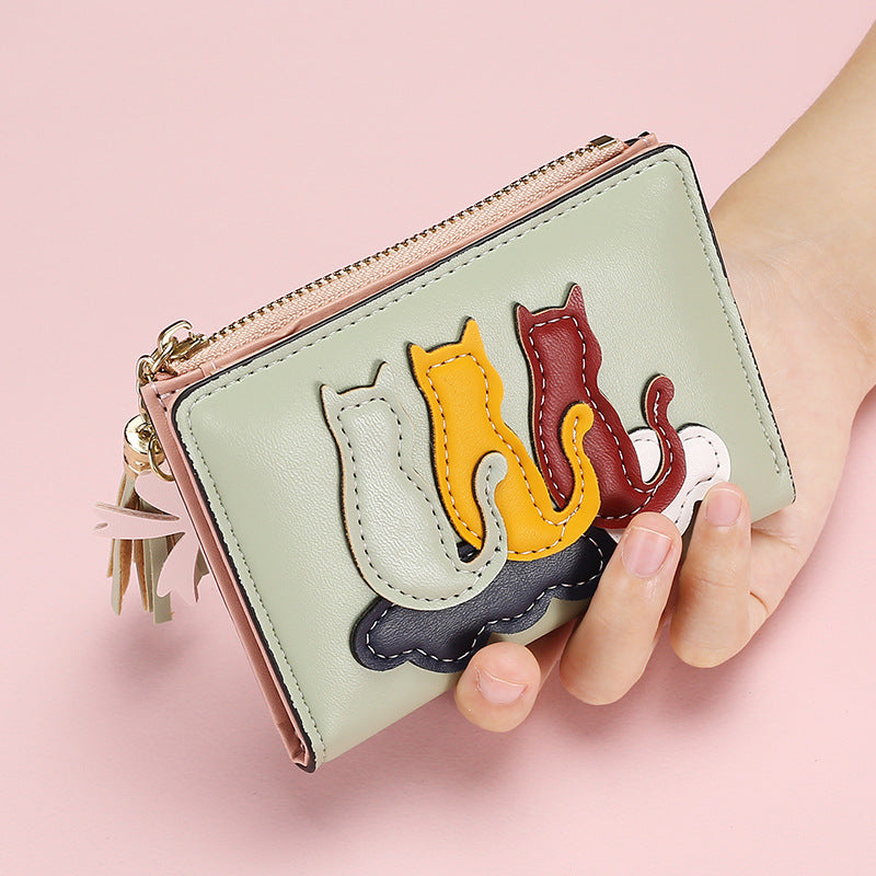 Solid Color Female PU Leather Money Folder with Opening Buckle for United States - Wallets That Make You Smile Sweetly