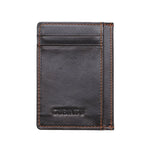 Solid Color Genuine Leather Card Holder Wallet for Men and Women - Teleplus solid color card holder