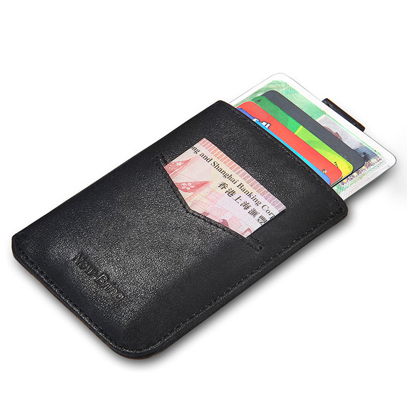 Solid Color Genuine Leather Wallet for Men and Women in Multiple Colors - Teleplus