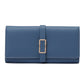Solid Color Handbag with Long Metal Buckle and Waterproof PU Leather in United States - Clutch for Fashionably