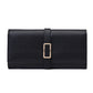 Solid Color Handbag with Long Metal Buckle and Waterproof PU Leather in United States - Clutch for Fashionably