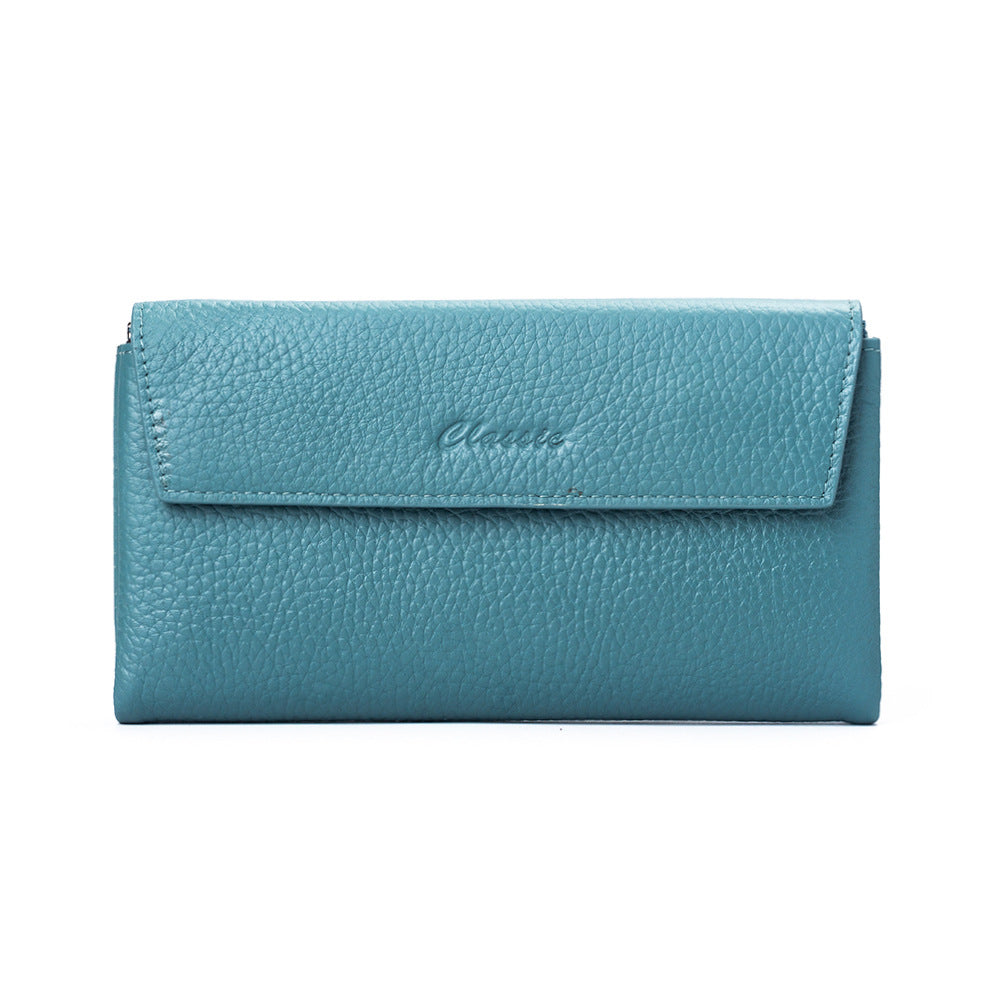 Solid Color Layer Cowhide Leather Bag with Polyester Lining for Daily - Teleplus Use layer cowhide