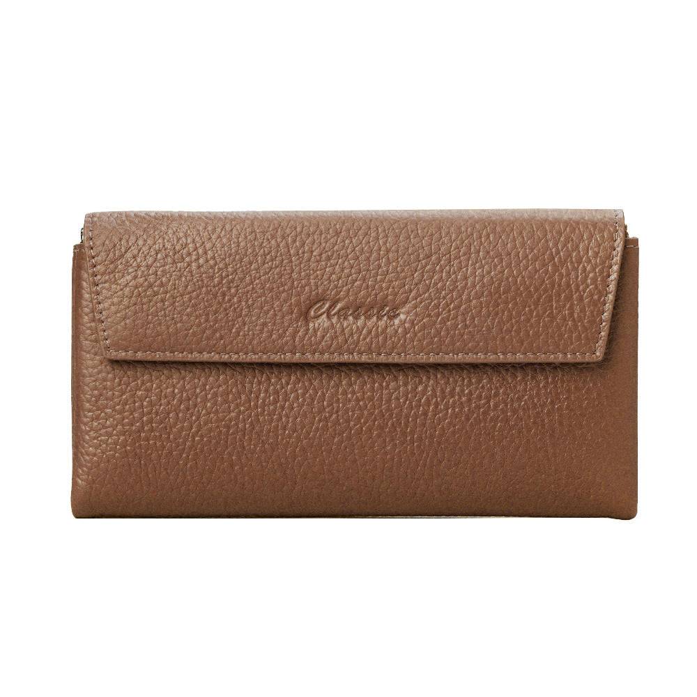 Solid Color Layer Cowhide Leather Bag with Polyester Lining for Daily - Teleplus Use layer cowhide