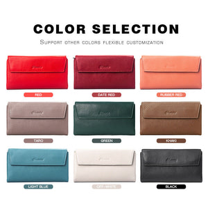 Solid Color Layer Cowhide Leather Bag with Polyester Lining for Daily - Teleplus Use layer cowhide