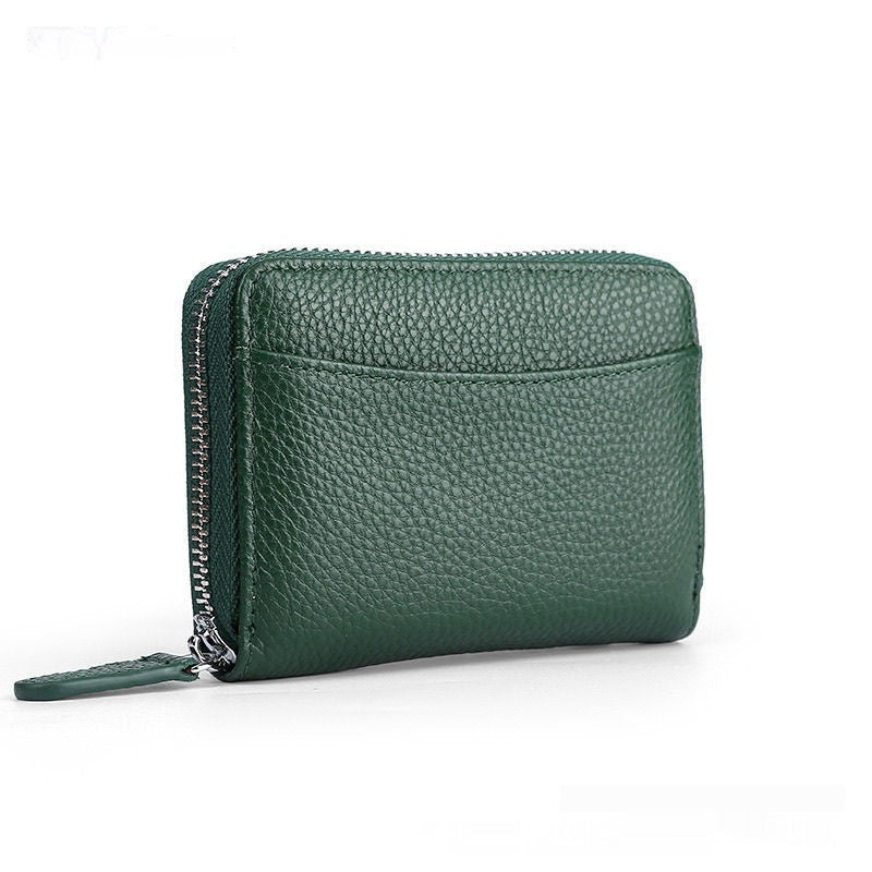 Solid Color Leather Wallet with Polyester Lining for Men and Women - Teleplus